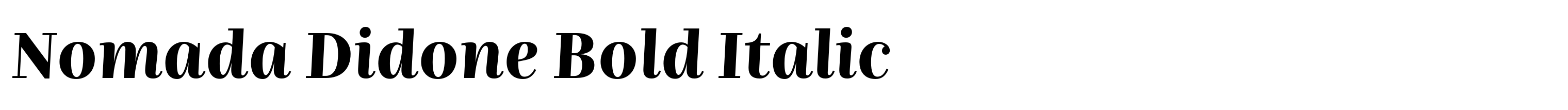Nomada Didone Bold Italic